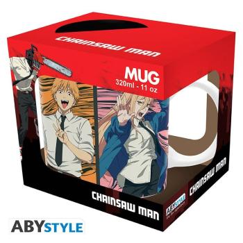 CHAINSAW MAN - Tasse "Teufelsjäger"  Devil Hunters, die von Public Safety, Denji, Power, Aki und Himeno angeheuert wurden, sind Teil der Tokyo Special Division 4! Beginnen Sie Ihren Tag mit diesen einzigartigen Duos mit dieser schönen Chainsaw Man Tasse!